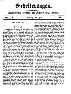 Erheiterungen (Aschaffenburger Zeitung) Samstag 27. Juli 1861