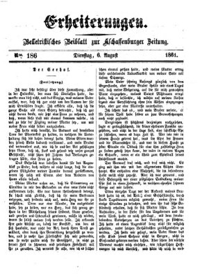 Erheiterungen (Aschaffenburger Zeitung) Dienstag 6. August 1861