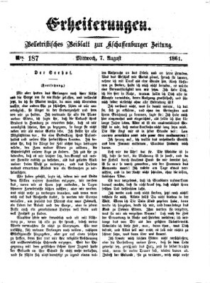 Erheiterungen (Aschaffenburger Zeitung) Mittwoch 7. August 1861