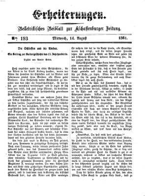 Erheiterungen (Aschaffenburger Zeitung) Mittwoch 14. August 1861