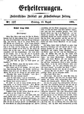 Erheiterungen (Aschaffenburger Zeitung) Sonntag 18. August 1861