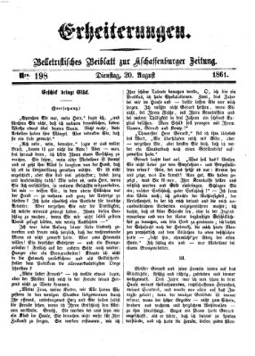 Erheiterungen (Aschaffenburger Zeitung) Dienstag 20. August 1861