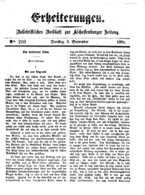 Erheiterungen (Aschaffenburger Zeitung) Dienstag 3. September 1861