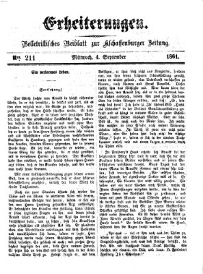 Erheiterungen (Aschaffenburger Zeitung) Mittwoch 4. September 1861