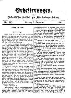 Erheiterungen (Aschaffenburger Zeitung) Sonntag 8. September 1861