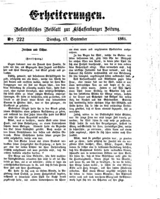 Erheiterungen (Aschaffenburger Zeitung) Dienstag 17. September 1861