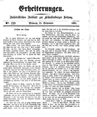 Erheiterungen (Aschaffenburger Zeitung) Mittwoch 25. September 1861