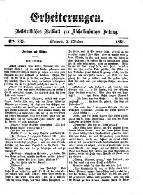 Erheiterungen (Aschaffenburger Zeitung) Mittwoch 2. Oktober 1861