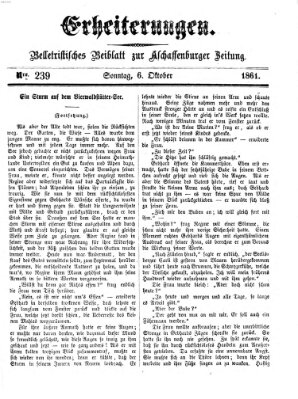 Erheiterungen (Aschaffenburger Zeitung) Sonntag 6. Oktober 1861