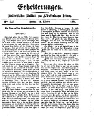 Erheiterungen (Aschaffenburger Zeitung) Freitag 11. Oktober 1861