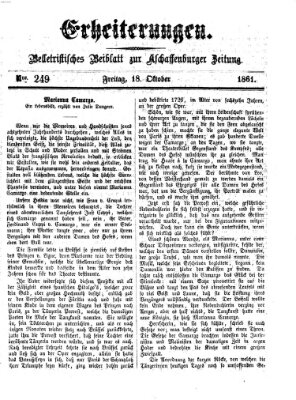 Erheiterungen (Aschaffenburger Zeitung) Freitag 18. Oktober 1861