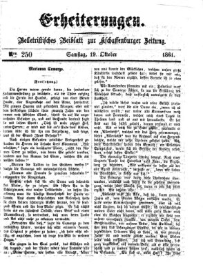 Erheiterungen (Aschaffenburger Zeitung) Samstag 19. Oktober 1861