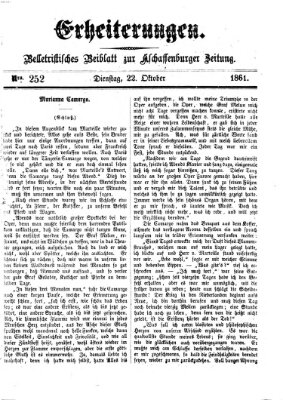 Erheiterungen (Aschaffenburger Zeitung) Dienstag 22. Oktober 1861