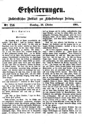 Erheiterungen (Aschaffenburger Zeitung) Samstag 26. Oktober 1861