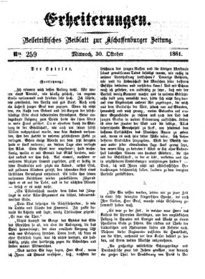 Erheiterungen (Aschaffenburger Zeitung) Mittwoch 30. Oktober 1861