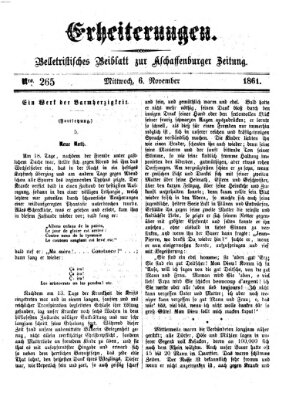 Erheiterungen (Aschaffenburger Zeitung) Mittwoch 6. November 1861