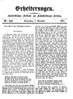 Erheiterungen (Aschaffenburger Zeitung) Donnerstag 7. November 1861