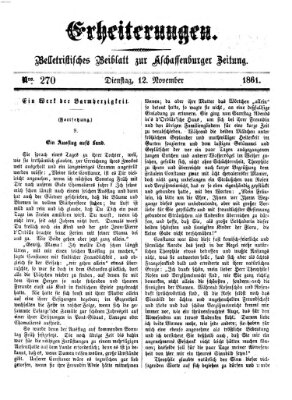 Erheiterungen (Aschaffenburger Zeitung) Dienstag 12. November 1861