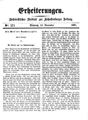 Erheiterungen (Aschaffenburger Zeitung) Mittwoch 13. November 1861