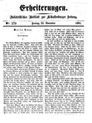 Erheiterungen (Aschaffenburger Zeitung) Freitag 22. November 1861