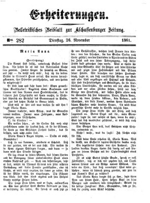 Erheiterungen (Aschaffenburger Zeitung) Dienstag 26. November 1861