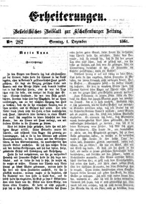 Erheiterungen (Aschaffenburger Zeitung) Sonntag 1. Dezember 1861