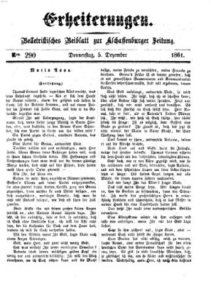 Erheiterungen (Aschaffenburger Zeitung) Donnerstag 5. Dezember 1861