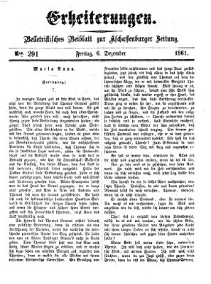 Erheiterungen (Aschaffenburger Zeitung) Freitag 6. Dezember 1861