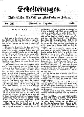 Erheiterungen (Aschaffenburger Zeitung) Mittwoch 11. Dezember 1861