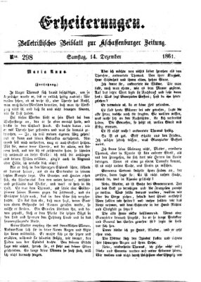 Erheiterungen (Aschaffenburger Zeitung) Samstag 14. Dezember 1861