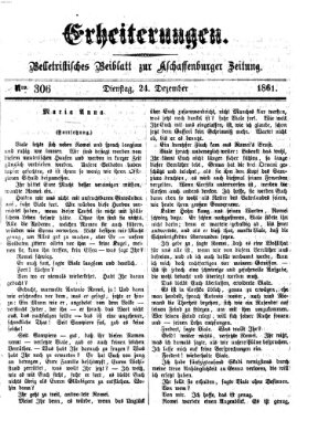 Erheiterungen (Aschaffenburger Zeitung) Dienstag 24. Dezember 1861