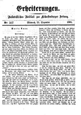 Erheiterungen (Aschaffenburger Zeitung) Mittwoch 25. Dezember 1861