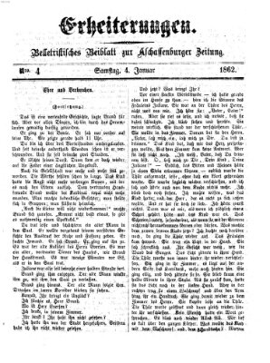 Erheiterungen (Aschaffenburger Zeitung) Samstag 4. Januar 1862