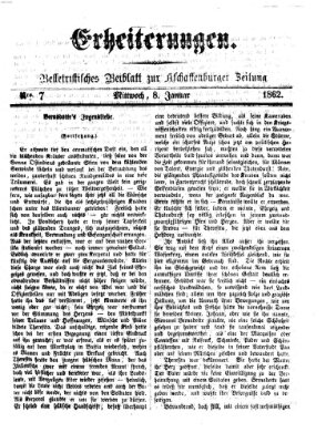 Erheiterungen (Aschaffenburger Zeitung) Mittwoch 8. Januar 1862