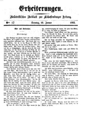 Erheiterungen (Aschaffenburger Zeitung) Sonntag 19. Januar 1862