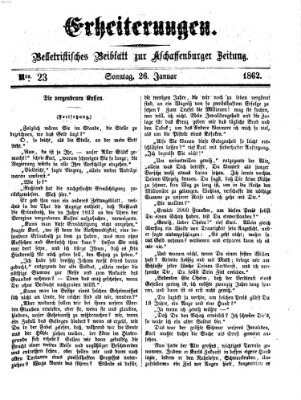 Erheiterungen (Aschaffenburger Zeitung) Sonntag 26. Januar 1862