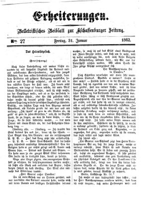 Erheiterungen (Aschaffenburger Zeitung) Freitag 31. Januar 1862