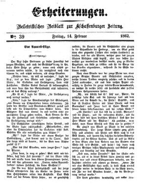 Erheiterungen (Aschaffenburger Zeitung) Freitag 14. Februar 1862