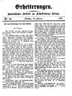 Erheiterungen (Aschaffenburger Zeitung) Dienstag 18. Februar 1862