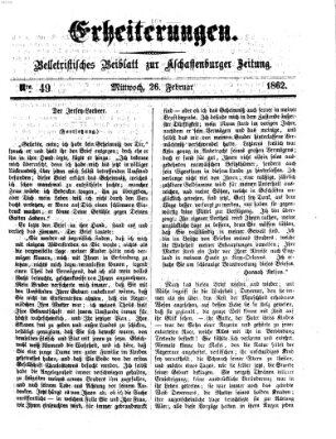 Erheiterungen (Aschaffenburger Zeitung) Mittwoch 26. Februar 1862