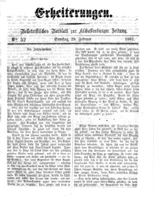 Erheiterungen (Aschaffenburger Zeitung) Samstag 1. März 1862