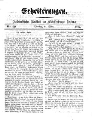 Erheiterungen (Aschaffenburger Zeitung) Dienstag 11. März 1862