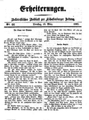 Erheiterungen (Aschaffenburger Zeitung) Dienstag 18. März 1862