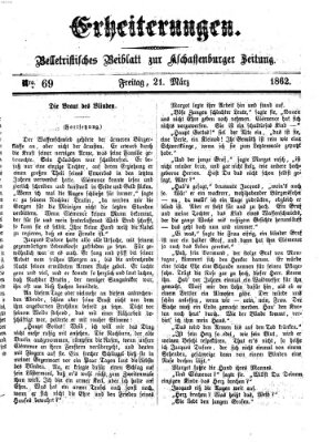 Erheiterungen (Aschaffenburger Zeitung) Freitag 21. März 1862