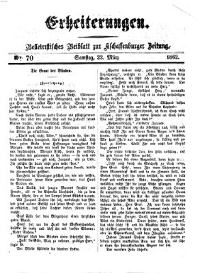 Erheiterungen (Aschaffenburger Zeitung) Samstag 22. März 1862