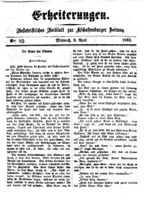 Erheiterungen (Aschaffenburger Zeitung) Mittwoch 9. April 1862