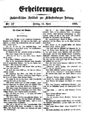 Erheiterungen (Aschaffenburger Zeitung) Freitag 11. April 1862