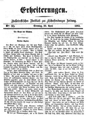 Erheiterungen (Aschaffenburger Zeitung) Sonntag 20. April 1862