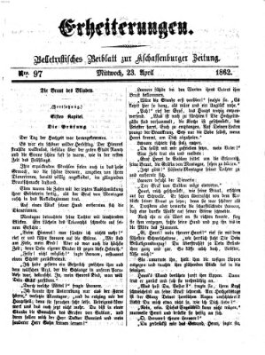 Erheiterungen (Aschaffenburger Zeitung) Mittwoch 23. April 1862