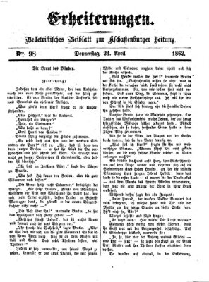 Erheiterungen (Aschaffenburger Zeitung) Donnerstag 24. April 1862